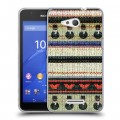 Дизайнерский пластиковый чехол для Sony Xperia E4g Текстура свитера