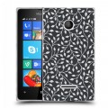 Дизайнерский пластиковый чехол для Microsoft Lumia 435 Царство листьев