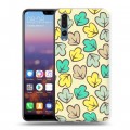 Дизайнерский силиконовый с усиленными углами чехол для Huawei P20 Pro Царство листьев