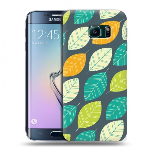 Дизайнерский пластиковый чехол для Samsung Galaxy S6 Edge Царство листьев