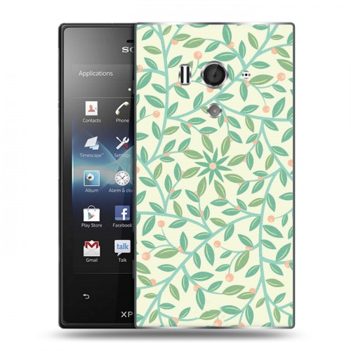 Дизайнерский пластиковый чехол для Sony Xperia acro S Царство листьев