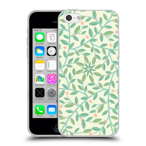 Дизайнерский пластиковый чехол для Iphone 5c Царство листьев