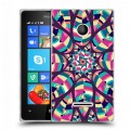 Дизайнерский пластиковый чехол для Microsoft Lumia 435 Царство листьев