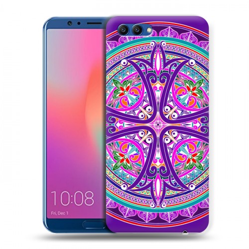 Дизайнерский пластиковый чехол для Huawei Honor View 10 Кислотные мандалы Дизайнерский пластиковый чехол для Huawei Honor View 10 Кислотные мандалы