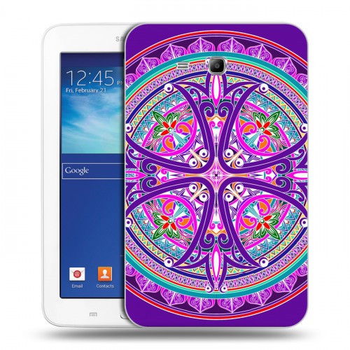 Дизайнерский силиконовый чехол для Samsung Galaxy Tab 3 Lite Кислотные мандалы