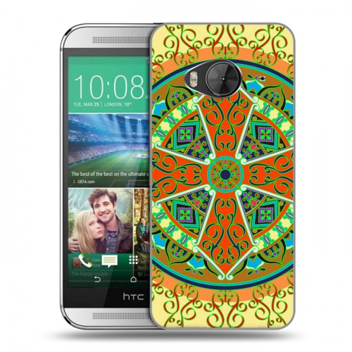 Дизайнерский силиконовый чехол для HTC One ME Кислотные мандалы