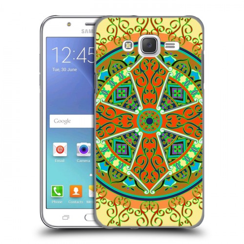 Дизайнерский пластиковый чехол для Samsung Galaxy J5 Кислотные мандалы