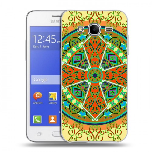 Дизайнерский пластиковый чехол для Samsung Galaxy J7 Кислотные мандалы