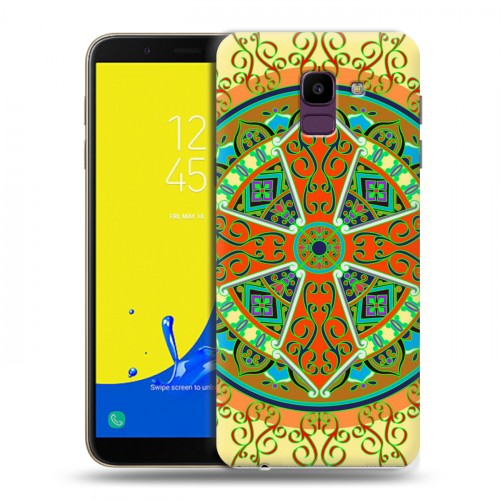 Дизайнерский пластиковый чехол для Samsung Galaxy J6 Кислотные мандалы
