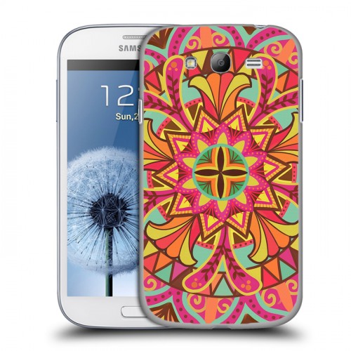 Дизайнерский пластиковый чехол для Samsung Galaxy Grand Кислотные мандалы