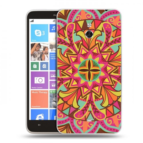 Дизайнерский пластиковый чехол для Nokia Lumia 1320 Кислотные мандалы