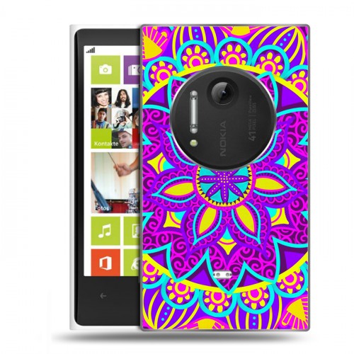 Дизайнерский пластиковый чехол для Nokia Lumia 1020 Кислотные мандалы