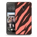 Дизайнерский пластиковый чехол для HTC Desire 700 Узоры шкур