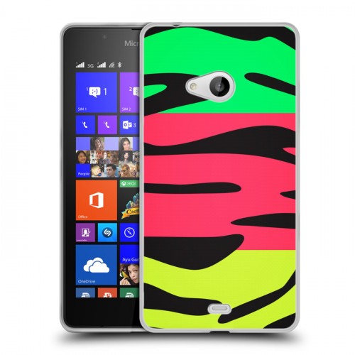 Дизайнерский пластиковый чехол для Microsoft Lumia 540 Узоры шкур