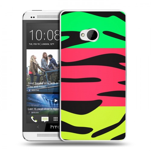 Дизайнерский пластиковый чехол для HTC One (M7) Dual SIM Узоры шкур