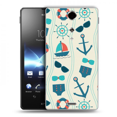 Дизайнерский пластиковый чехол для Sony Xperia TX Лето на море