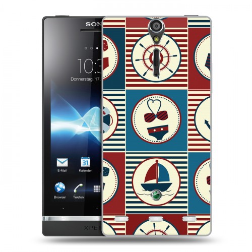 Дизайнерский пластиковый чехол для Sony Xperia S Лето на море