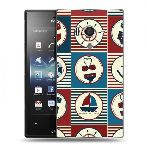 Дизайнерский пластиковый чехол для Sony Xperia acro S Лето на море