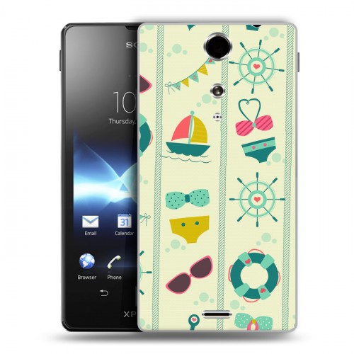 Дизайнерский пластиковый чехол для Sony Xperia TX Лето на море