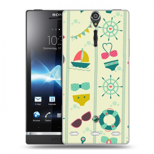 Дизайнерский пластиковый чехол для Sony Xperia S Лето на море