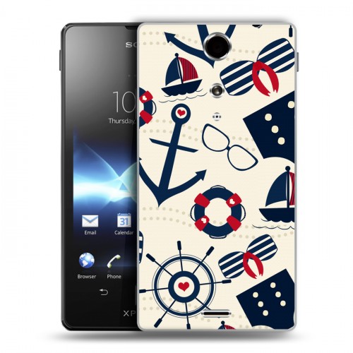 Дизайнерский пластиковый чехол для Sony Xperia TX Лето на море