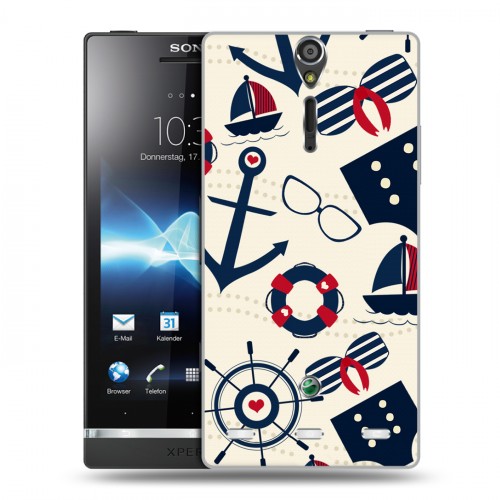 Дизайнерский пластиковый чехол для Sony Xperia S Лето на море