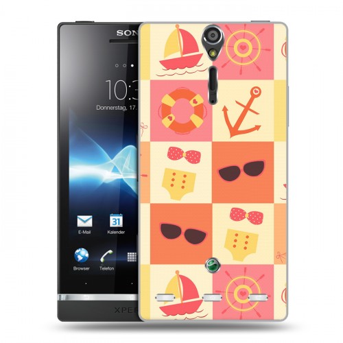 Дизайнерский пластиковый чехол для Sony Xperia S Лето на море