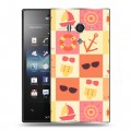 Дизайнерский пластиковый чехол для Sony Xperia acro S Лето на море