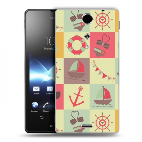 Дизайнерский пластиковый чехол для Sony Xperia TX Лето на море