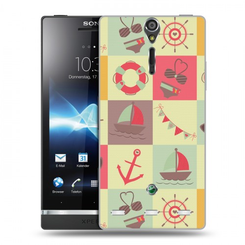 Дизайнерский пластиковый чехол для Sony Xperia S Лето на море