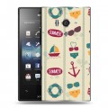 Дизайнерский пластиковый чехол для Sony Xperia acro S Лето на море