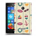 Дизайнерский пластиковый чехол для Microsoft Lumia 435 Лето на море