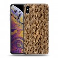 Дизайнерский силиконовый чехол для Iphone Xs Max Плетеные текстуры