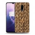 Дизайнерский пластиковый чехол для OnePlus 7 Плетеные текстуры