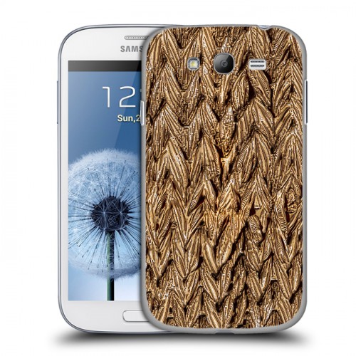Дизайнерский пластиковый чехол для Samsung Galaxy Grand Плетеные текстуры