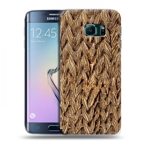 Дизайнерский пластиковый чехол для Samsung Galaxy S6 Edge Плетеные текстуры
