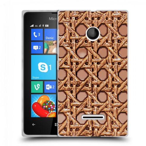 Дизайнерский пластиковый чехол для Microsoft Lumia 435 Плетеные текстуры