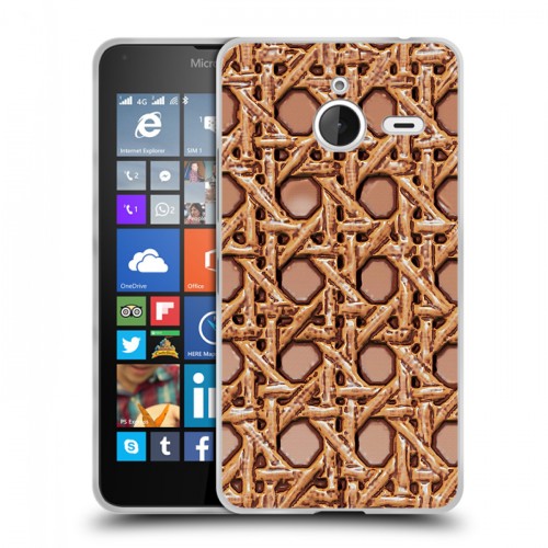 Дизайнерский пластиковый чехол для Microsoft Lumia 640 XL Плетеные текстуры