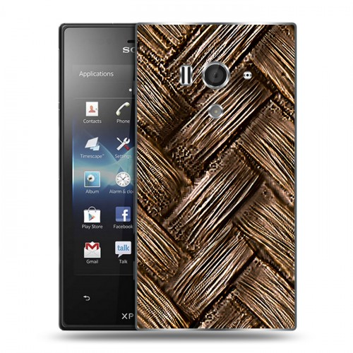 Дизайнерский пластиковый чехол для Sony Xperia acro S Плетеные текстуры