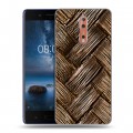 Дизайнерский пластиковый чехол для Nokia 8 Плетеные текстуры