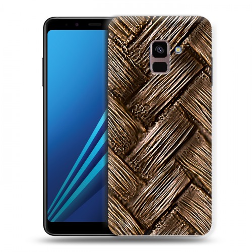 Дизайнерский пластиковый чехол для Samsung Galaxy A8 Plus (2018) Плетеные текстуры