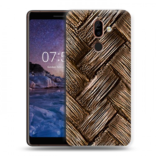 Дизайнерский пластиковый чехол для Nokia 7 Plus Плетеные текстуры