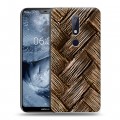 Дизайнерский пластиковый чехол для Nokia 6.1 Plus Плетеные текстуры