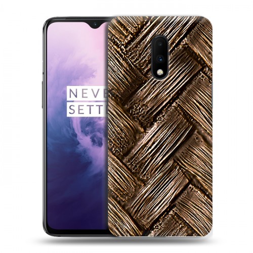 Дизайнерский пластиковый чехол для OnePlus 7 Плетеные текстуры