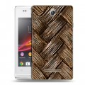 Дизайнерский пластиковый чехол для Sony Xperia E Плетеные текстуры