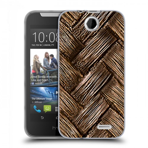 Дизайнерский силиконовый чехол для HTC Desire 310 Плетеные текстуры