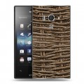 Дизайнерский пластиковый чехол для Sony Xperia acro S Плетеные текстуры