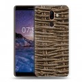 Дизайнерский пластиковый чехол для Nokia 7 Plus Плетеные текстуры