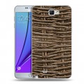 Дизайнерский пластиковый чехол для Samsung Galaxy Note 2 Плетеные текстуры