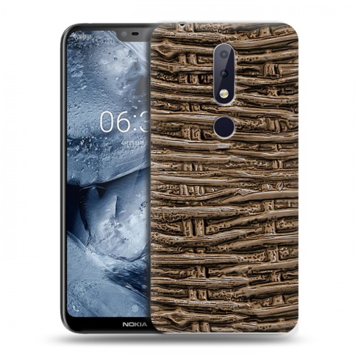 Дизайнерский пластиковый чехол для Nokia 6.1 Plus Плетеные текстуры